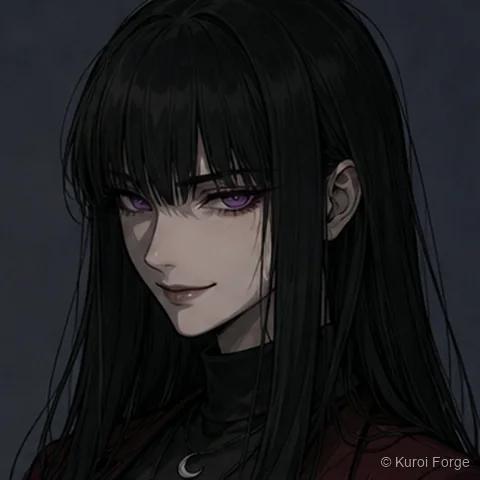 Selene, smirking